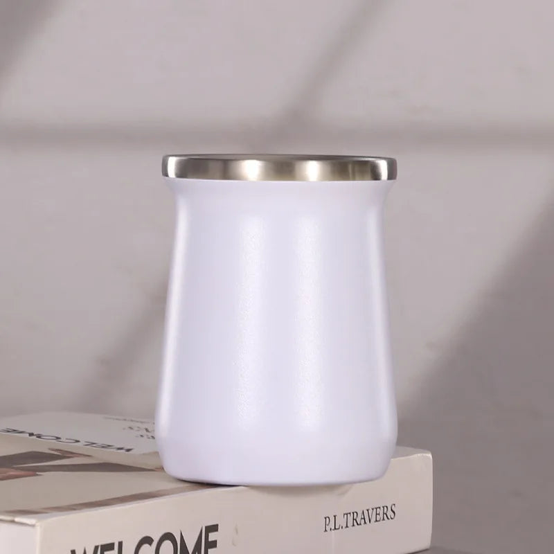 South American Style Double-Wall Yerba Mate Cup – 8oz / 240ml Insulated Flask