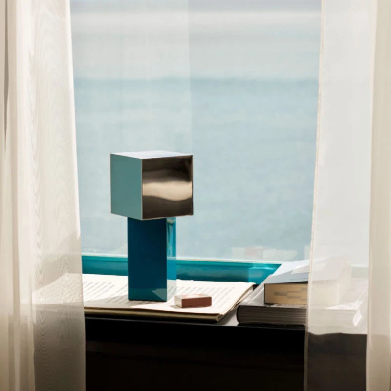 New Blue Chrome Green Brown Metal Table Light Dimmable For Bedroom Parlor Shop Desk LED Lamp EU AU US Adapter Plug