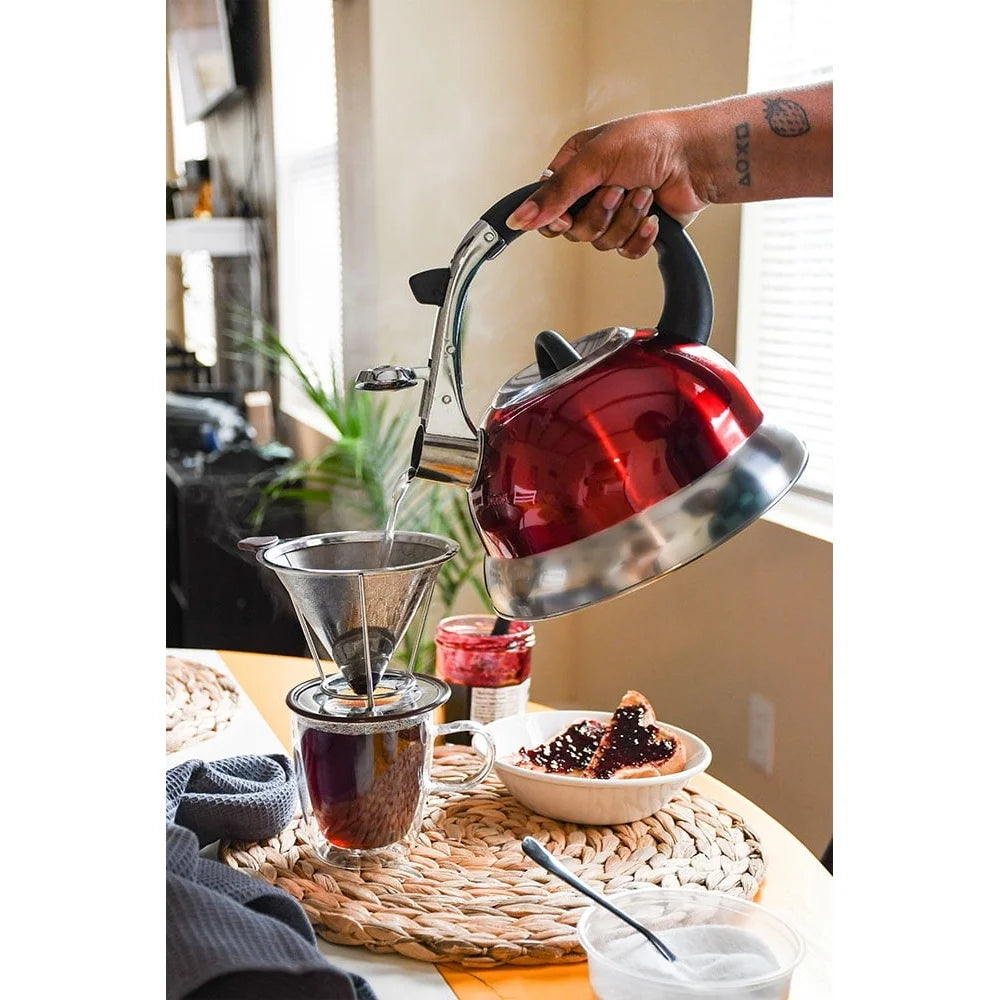 Stainless Steel Whistling Kettle – 3L Induction Compatible Tea & Coffee Kettle
