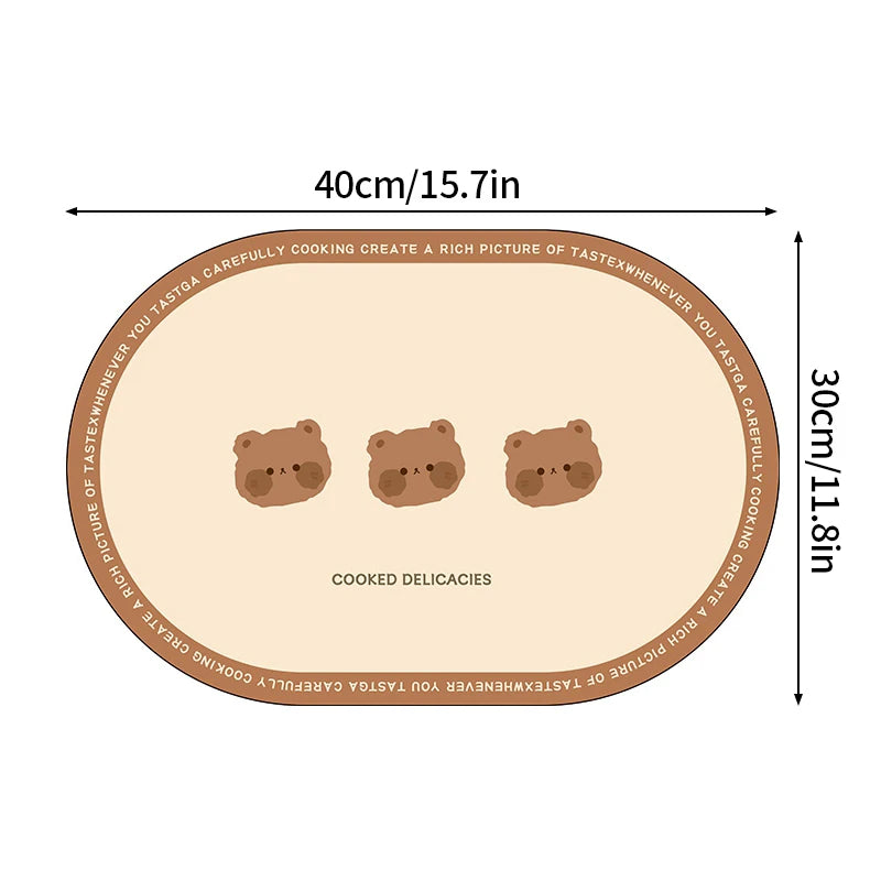 Oval Kitchen Placemats Faux Leather Table Coffee Mats Oil-Proof Waterproof Kitchen Place Mats Dining Home Kitchen Table Decor