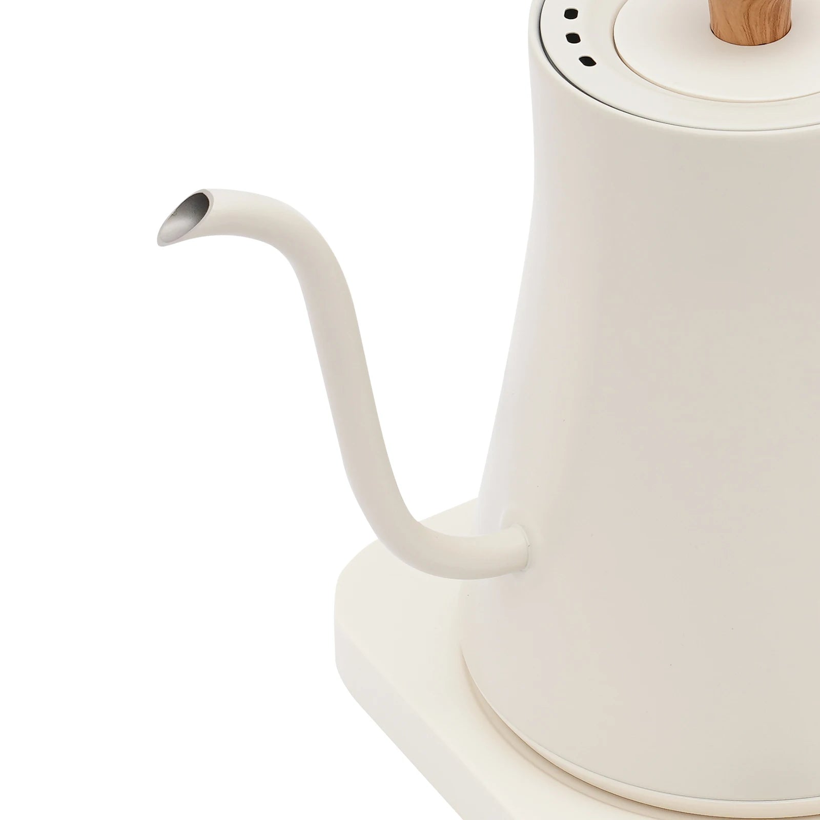 Electric Gooseneck Kettle for Coffee & Tea – 0.9L Stainless Steel Hot Water Kettle with LED Display (White)
