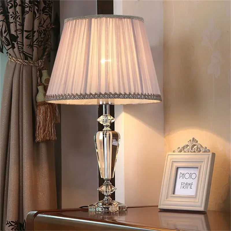 Luxury Crystal Table Lamp  Fashion Modern Living Room Bedroom Study Villa Hotel Home Decoration Lightled lamp led lamp