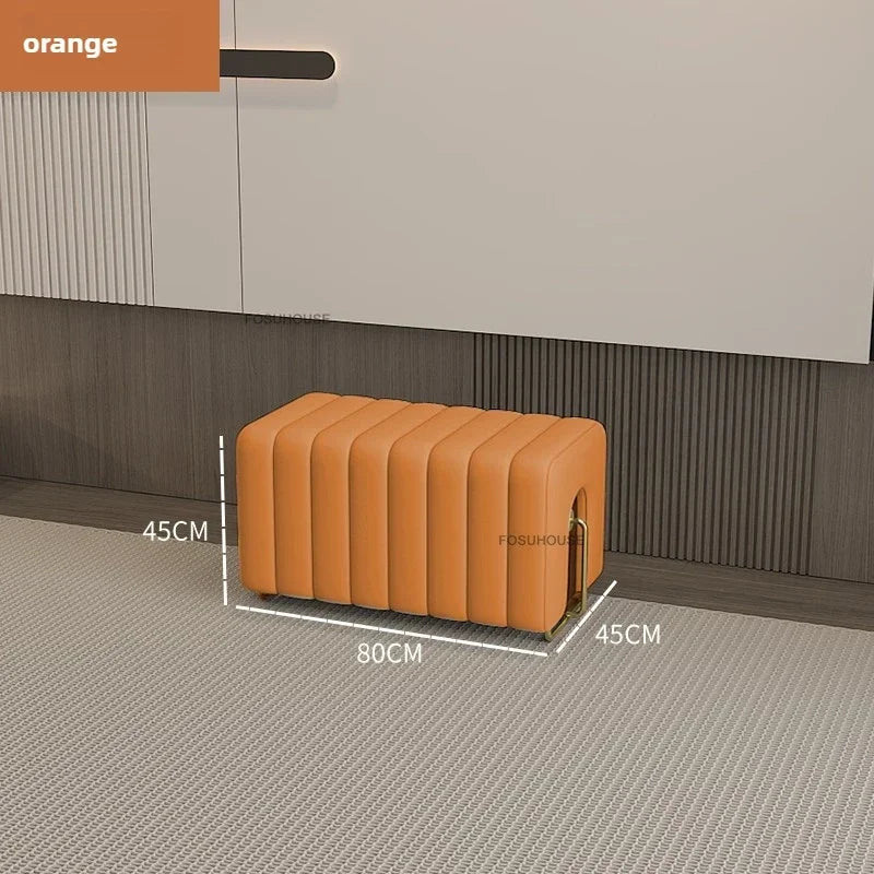 Nordic Luxury Hallway Ottoman Bench – Bedroom End & Shoe Cabinet Bench