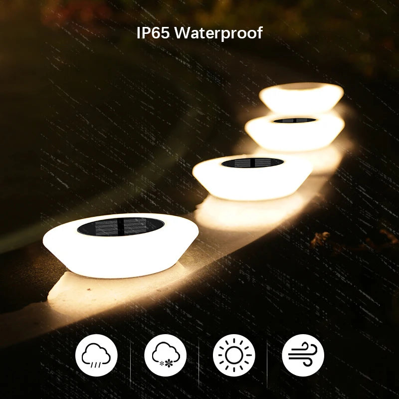 Solar Ground Lights – 14 LED Outdoor Landscape Lights (1 / 4 Pack)
