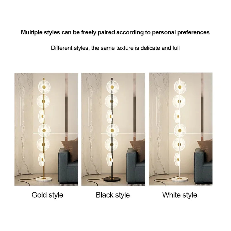 SAMAN Nordic Floor Lamp Modern Art Family Iiving Room Bedroom Creativity LED  Decorative Standing Light