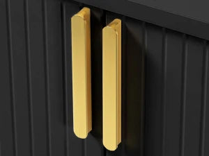 Tribesigns Modern Storage Cabinet, 59 Inch Console Cabinet Sideboard Buffet Cabinet with 4 Doors & Gold Metal Base