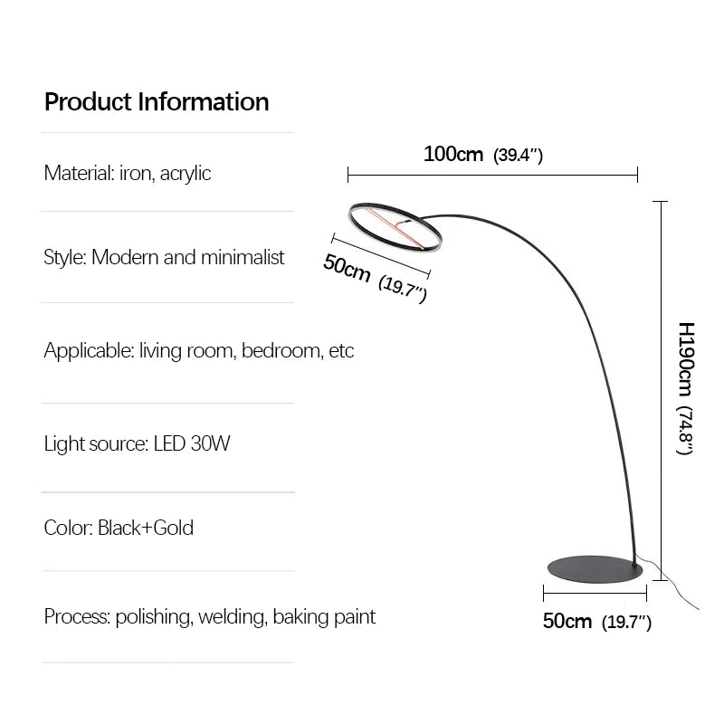 SAMAN Nordic Fishing Floor Lamp ModernFamily Living Room Beside The Sofa Creative LED Minimalism Standing Light