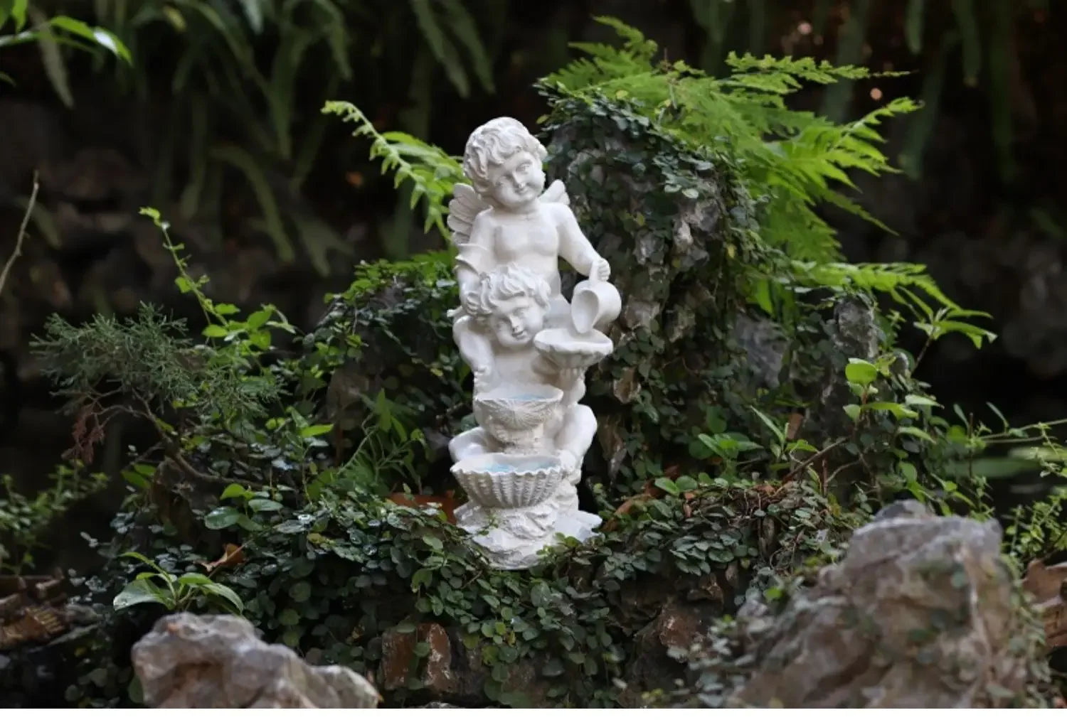 2024 Terrace, Balcony, Garden Layout, Landscaping, Courtyard, Solar Angel Decoration, Villa Living Room Decoration