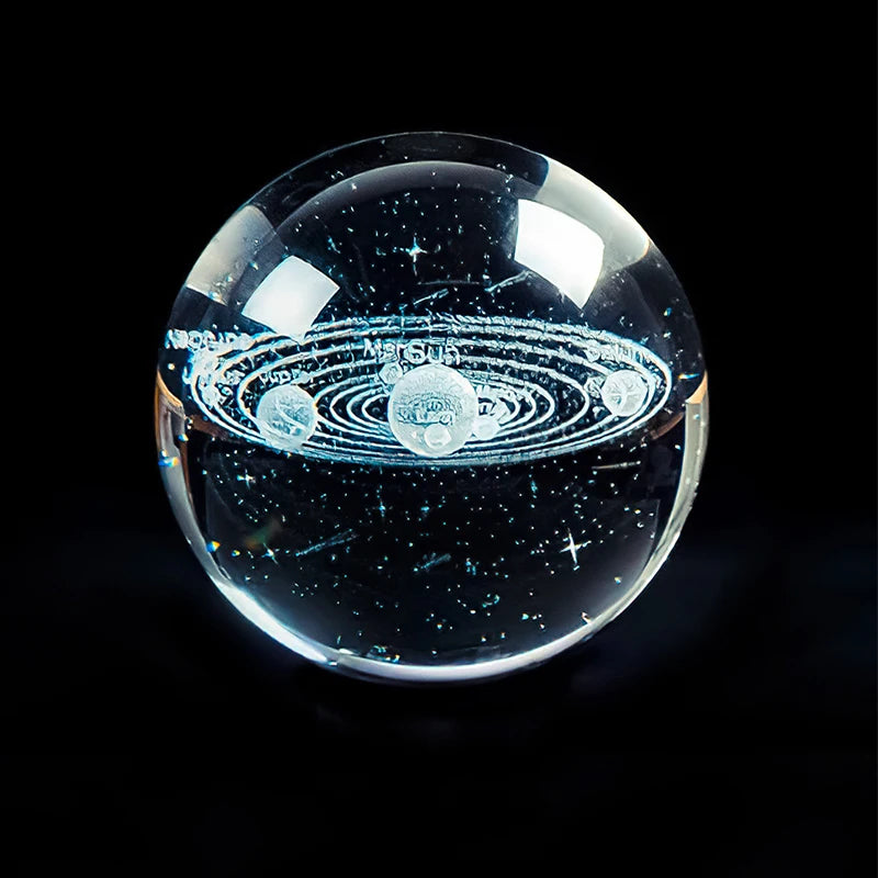 1PC, crystal ball with engraved sun and Milky Way glass balls, home decoration handicrafts
