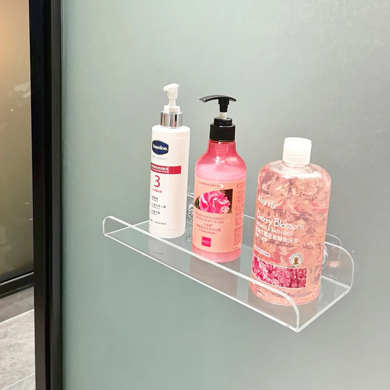 Colour Invisible Acrylic Floating Shelves Wall Mounted Bookshelf Corner Display Shelf Storage Rack for Room Bathroom Kitchen