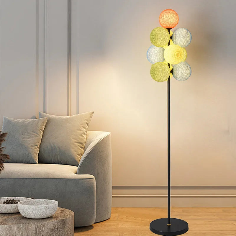 LED Color Floor Lamp Living Room Bedroom Tea Table Modern Home Decoration Red Stand Light G9