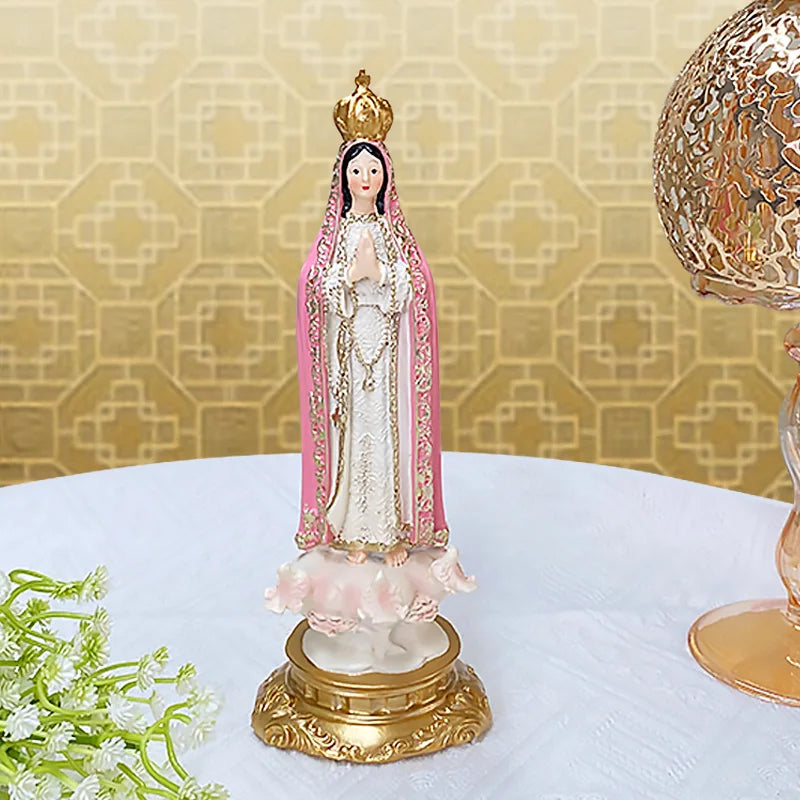 Catholic Statue Our Lady Of Fatima Statue Virgin MaryFigure For Home Tabletop Catholic Decor Statue Resin Figurine