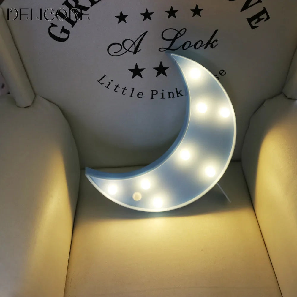 3D Rainbow LED Night Lights Cartoon Star Unicorn Flamingo Cloud LED Table Lamp For Kids Bedroom Decor New Year Gift Lighting