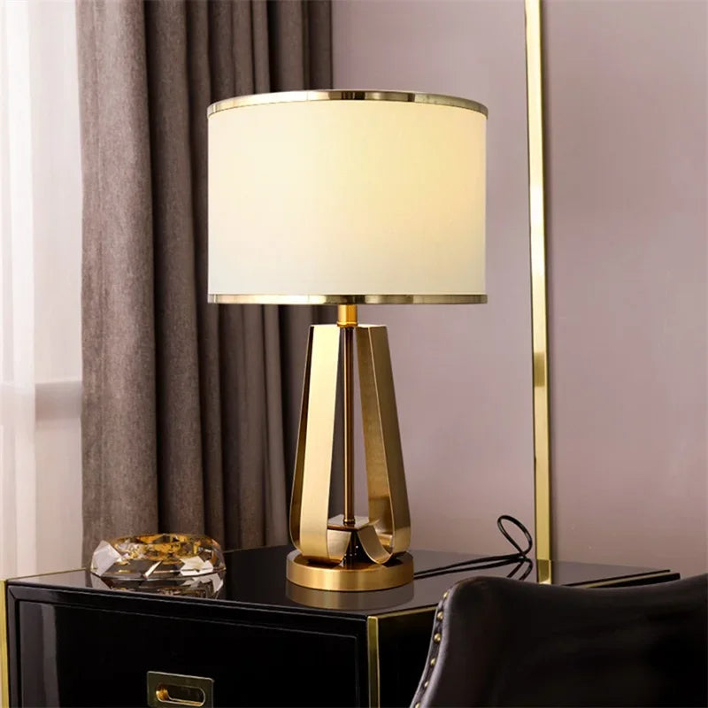 SOFEINA Modern Table Lamps Bedside Luxury Design Golden Desk Lights Home E27 Decorative For Foyer Living Room Office Bedroom