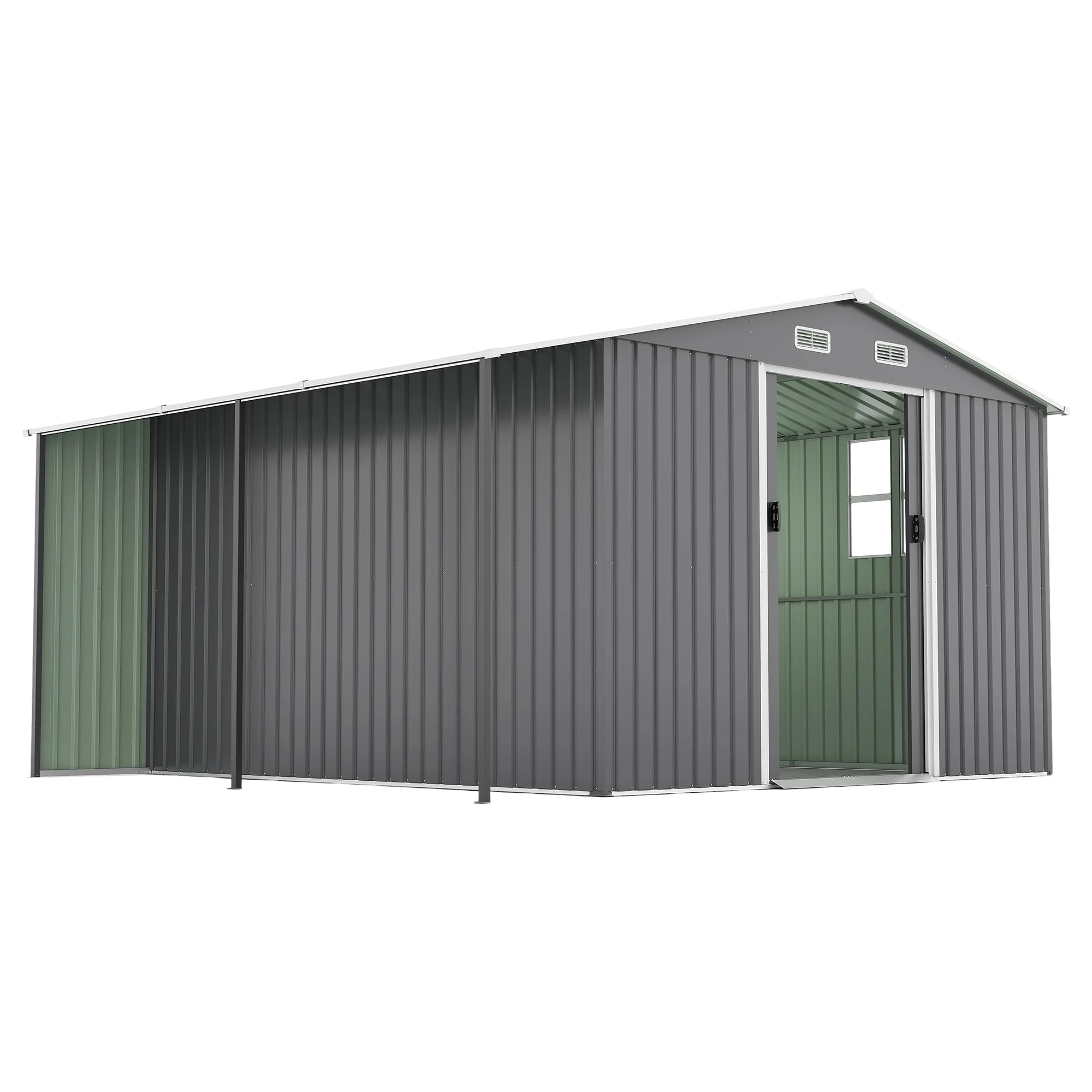 Outdoor Metal Storage Shed – 10 ft × 12 ft Extra Large Steel Shed