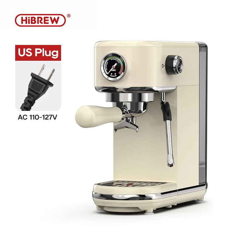 HiBREW 20 Bar Semi-Automatic Espresso Machine – Hot & Cold Cappuccino Maker (H10B)