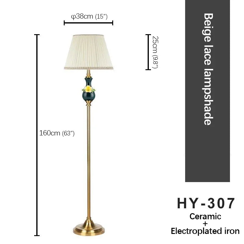 GISELLE Modern Ceramics Floor Lamps Standing LED Creative American Luxury Fashion Table Light For Home Living Room Bedroom