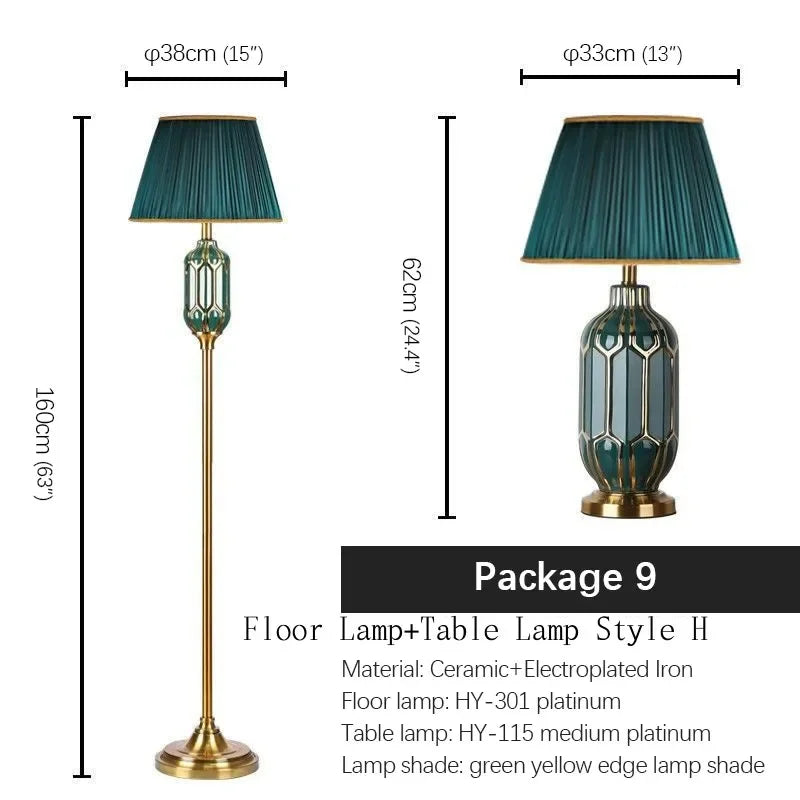 GISELLE Modern Ceramics Floor Lamps Standing LED Creative American Luxury Fashion Table Light For Home Living Room Bedroom