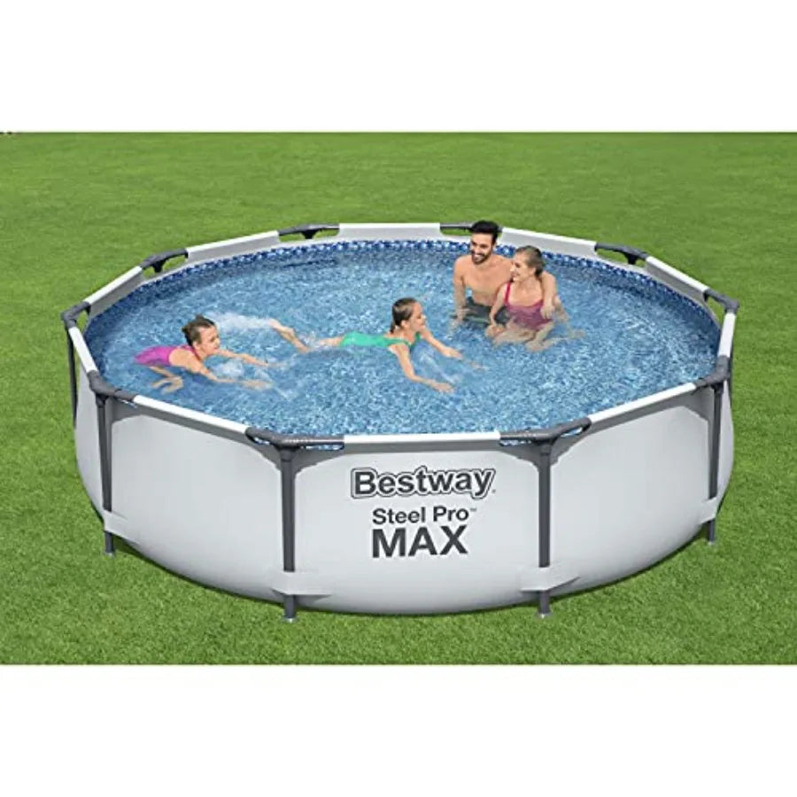 Round Metal Frame Above Ground Pool – 10 ft x 30 in