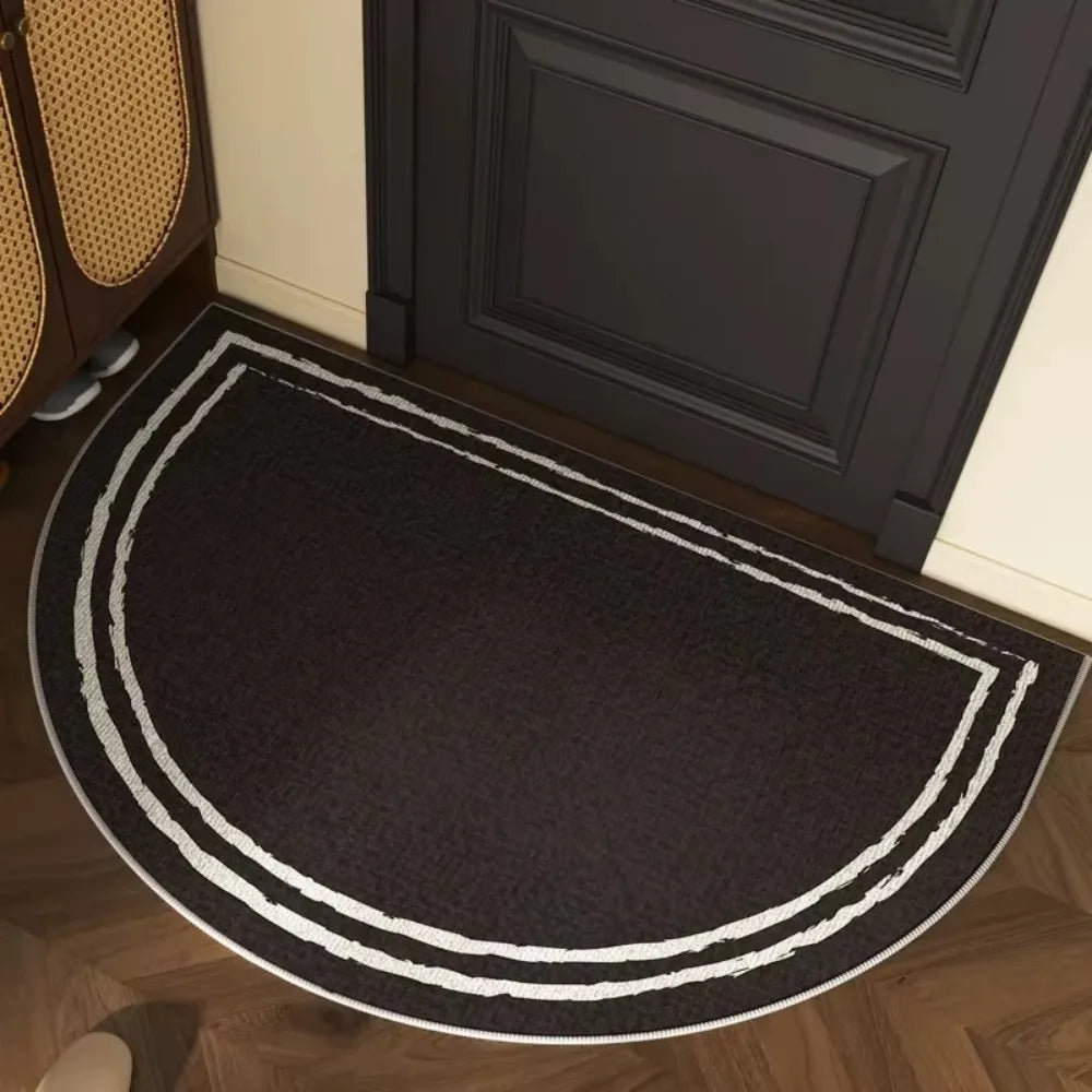 VIKAMA Semi-Circular Line Floor Mat, Anti-Slip Indoor And Outdoor Entrance Door Mat, Home Decoration, Living Room Area Carpet