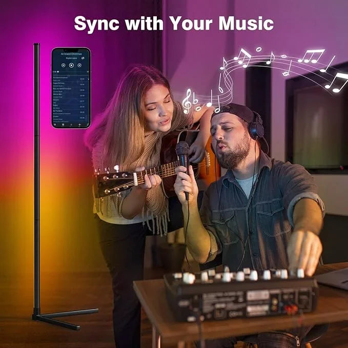 Smart LED Floor Lamp RGB Remote & APP Control Music Sync Corner Lighting Timer Mood Standing Lamp for Living Room Gaming