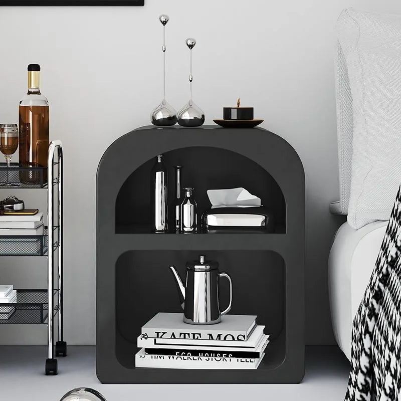 Nordic ins bedside table white decorative small side cabinet modern bedroom cave storage cabinet mini small cabinet