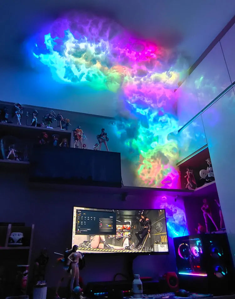 DIY Thunder Cloud Light Strip with APP & Remote control, LED Cotton Cloud Ceiling Lightfor Bedroom Gaming Room Decor