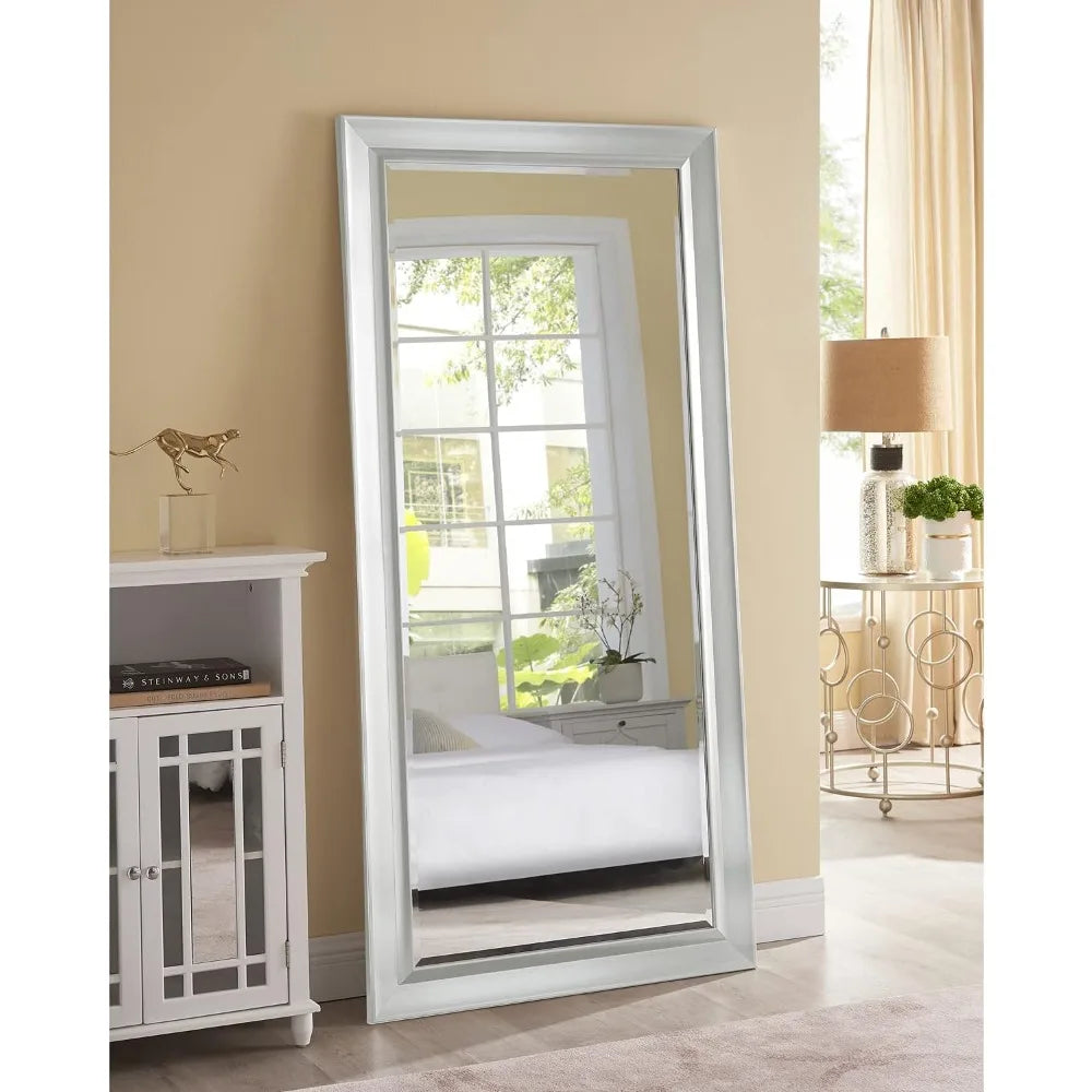 Full Length Floor Mirror 66×32, Large Standing Mirror for Bedroom, Dressing Room, or Entryway, Leaning
