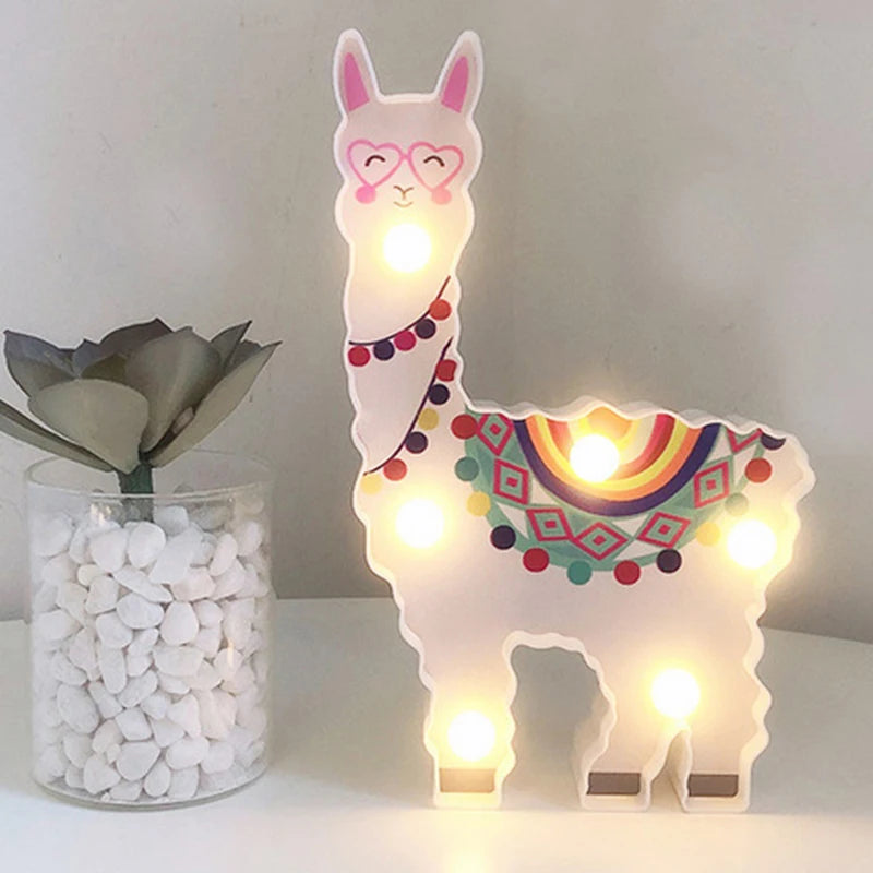 3D Rainbow LED Night Lights Cartoon Star Unicorn Flamingo Cloud LED Table Lamp For Kids Bedroom Decor New Year Gift Lighting