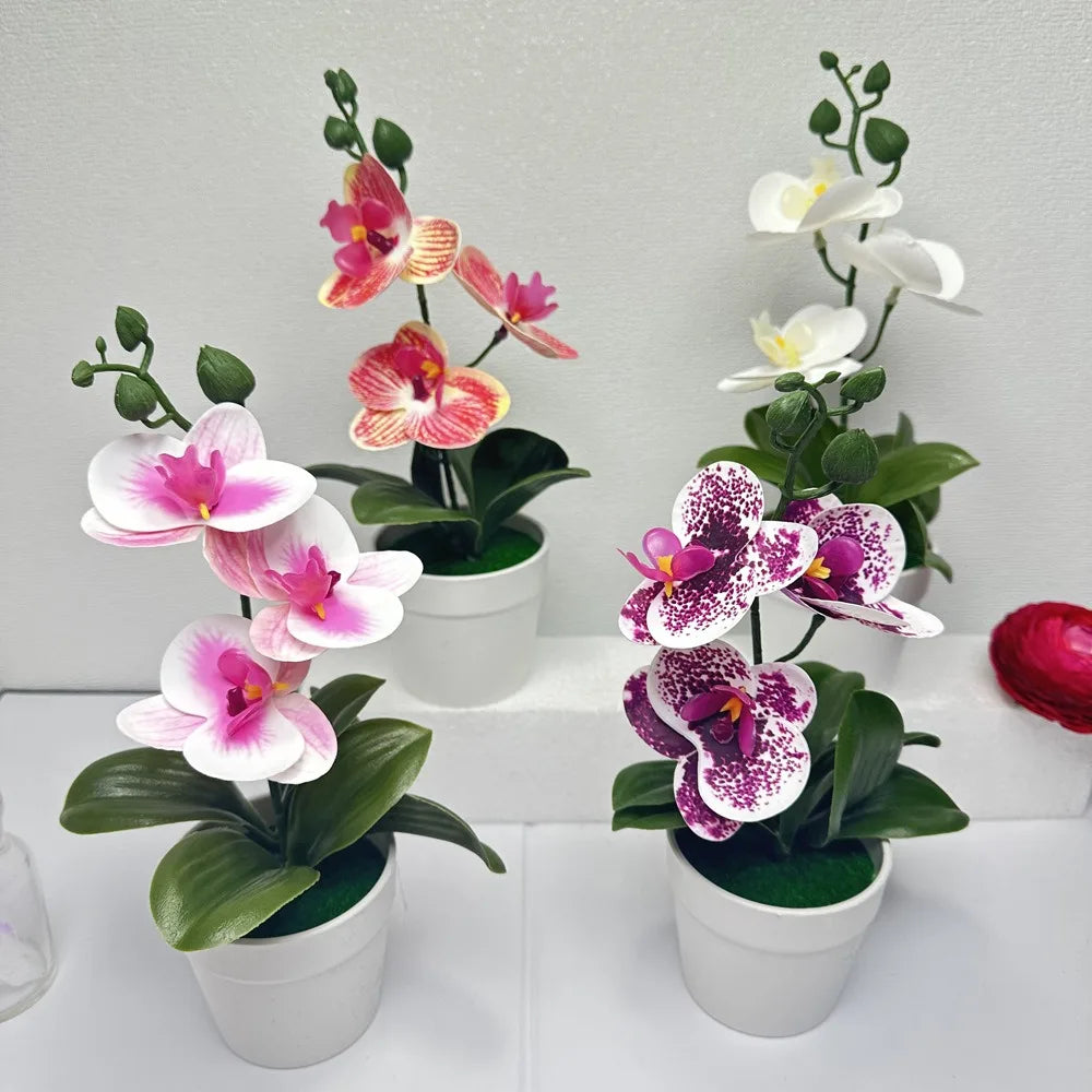 Creative 26cm Simulated  Orchid DIY Gifts Artificial Flower Bonsai Faux Flowers for Home Wedding Decor