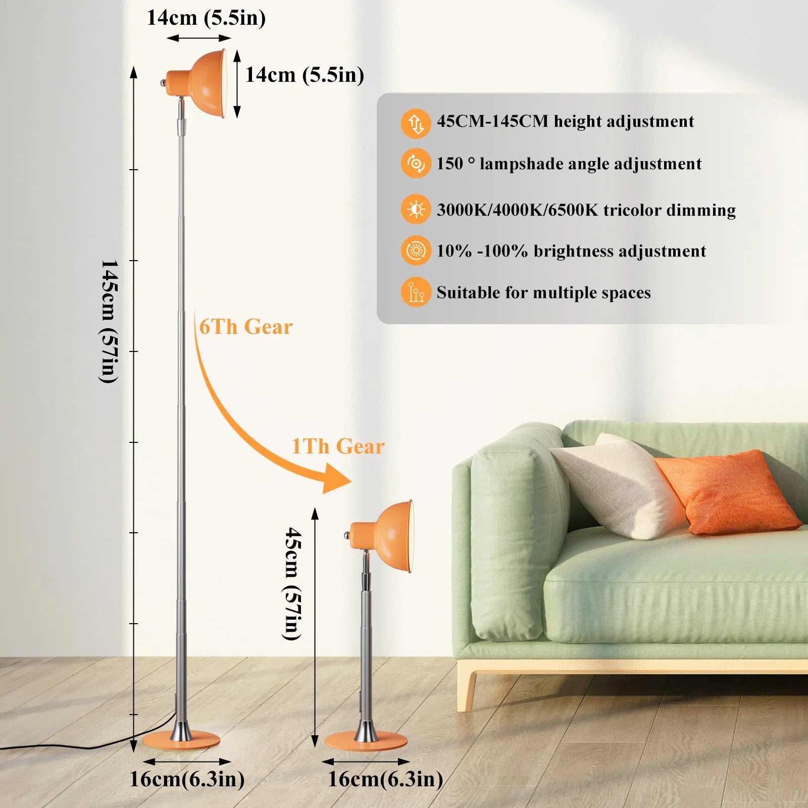 Nordic Led Floor Lamps USB EU US Plug Height And Brightness Adjust Desk Lights Bedroom Beside Corner The Sofa Study Indoor Decor