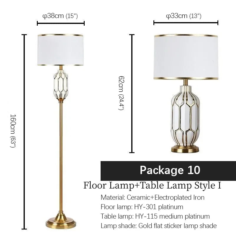 GISELLE Modern Ceramics Floor Lamps Standing LED Creative American Luxury Fashion Table Light For Home Living Room Bedroom