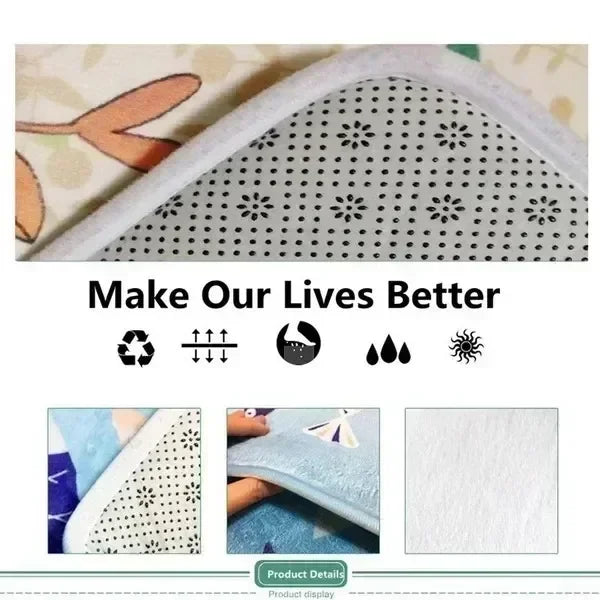 3D Zebra Stripe Leopard Print Tiger Stripe Carpet Rug for Playroom Bedroom Living Room Sofa Doormat Decor, Kid Game Non-slip Mat