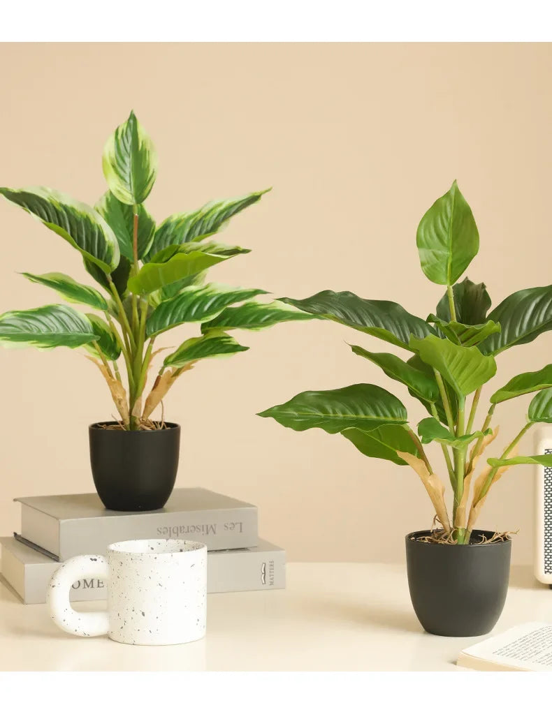 High-end Latex Artificial Potted Plant Green Ivy for Home Room Decoration Fake Plants Bonsai Wedding Party Event Garden Decor