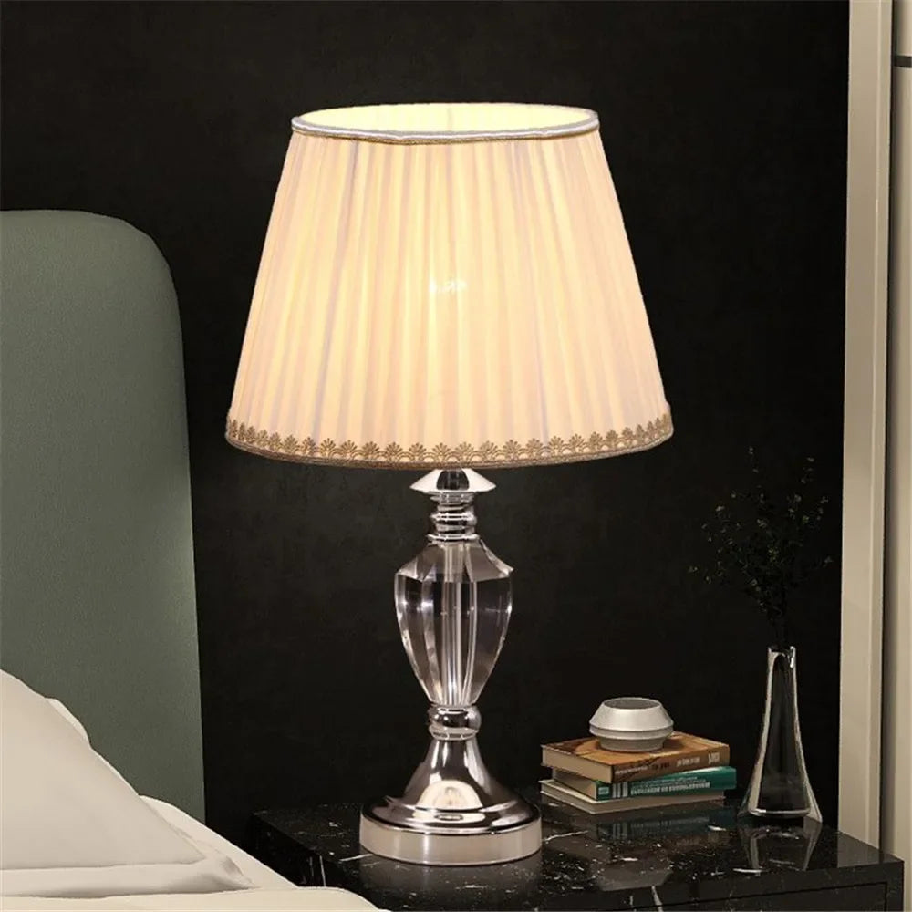 TEMAR Nordic Modern Crystal Table Lamp LED Luxury Living Room Bedroom Study Villa Hotel Home Decoration Light