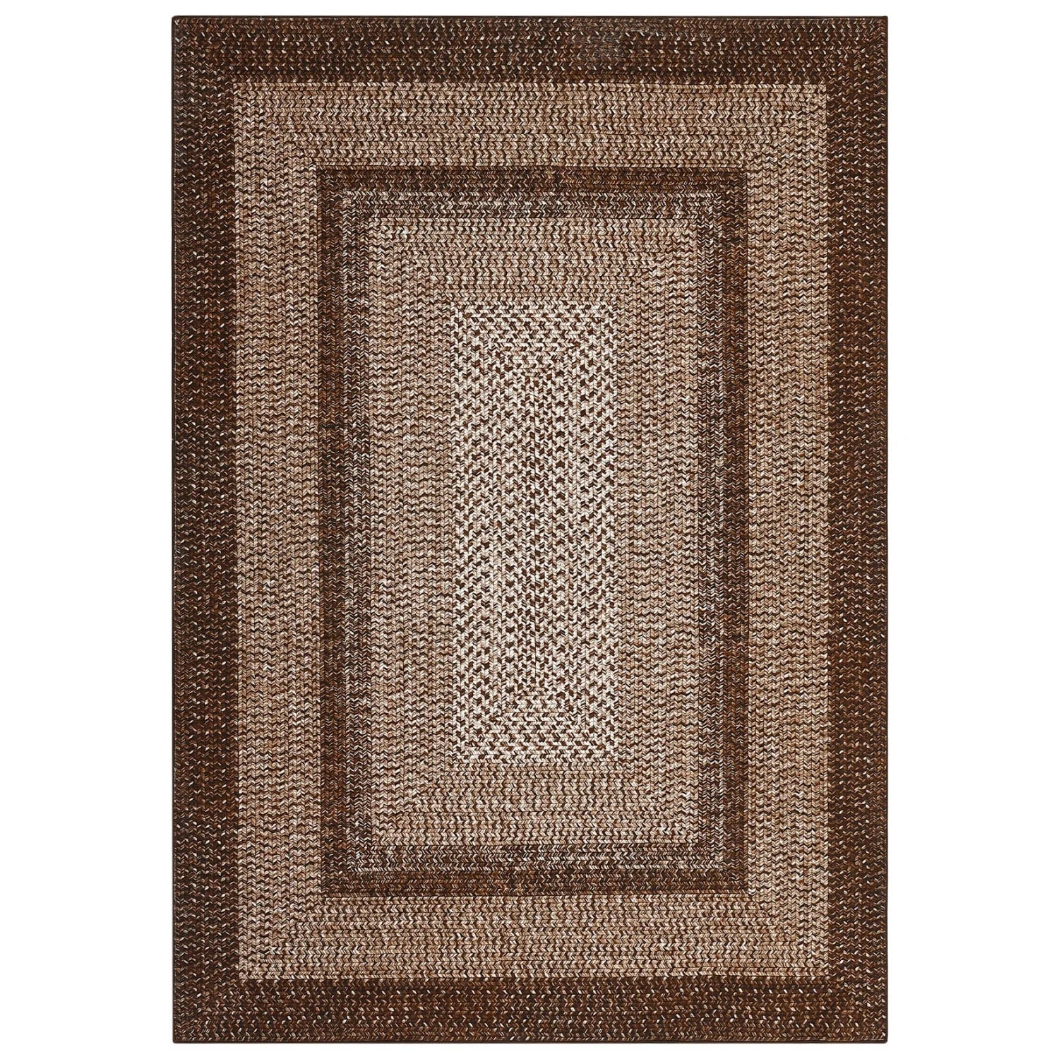 Washable Area Rugs Large Rugs for Living Room Modern Braided Print Non Slip Rug Indoor Floor Cover Accent Carpet for Bedroom