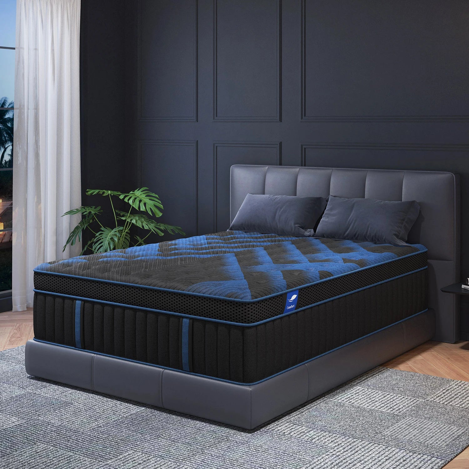 14" Gel Memory Foam Hybrid Pocket Spring Mattress Twin Full Queen King Bed Mattress In A Box, Medium Firm Motion Isolation