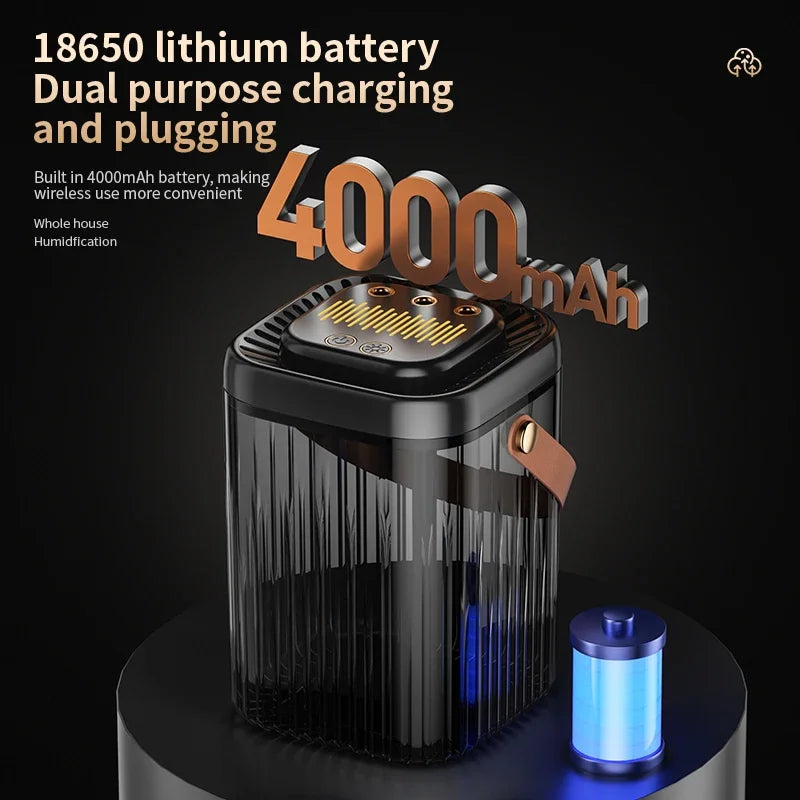 3L Air Humidifier 3 Nozzles Smart Cool Mist Humidifier For Home Bedroom Office night light USB Humidifier Diffuser