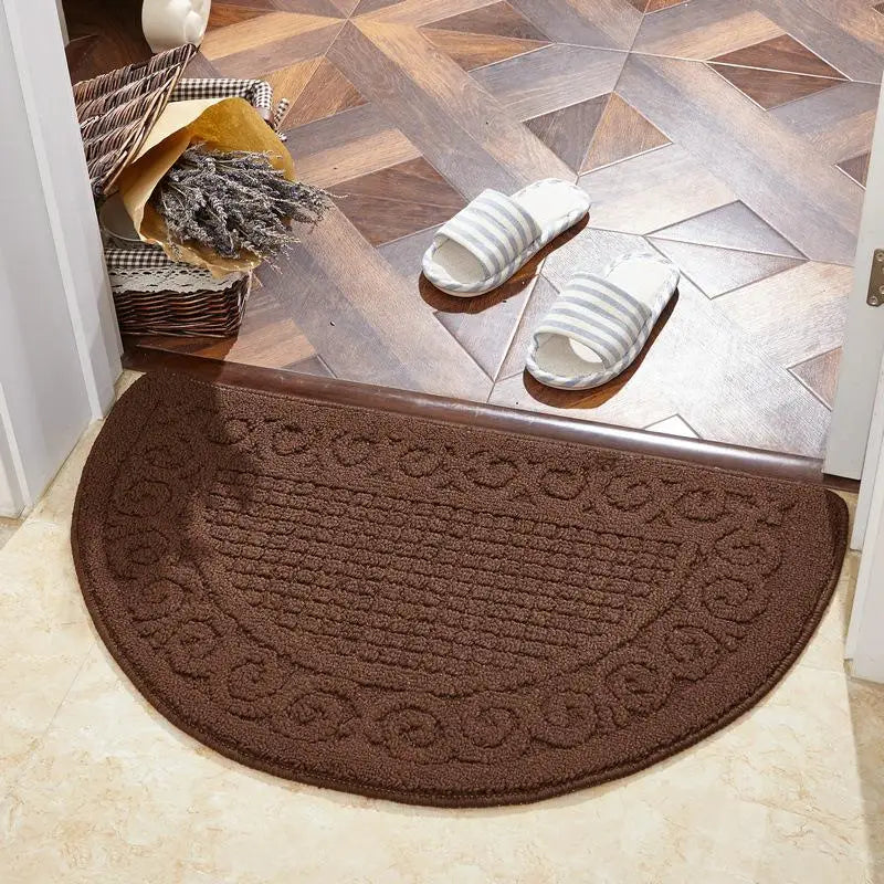 Rubber Half-Round Doormat – Non Slip Durable Entrance Rug for Home Indoor Use