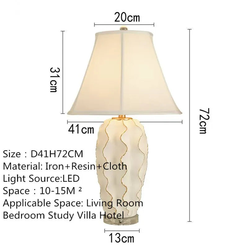 Contemporary Luxury Table Lamp LED Personality Creativity Living Room Bedroom Study Villa Hotel Bedside Household Desk Light