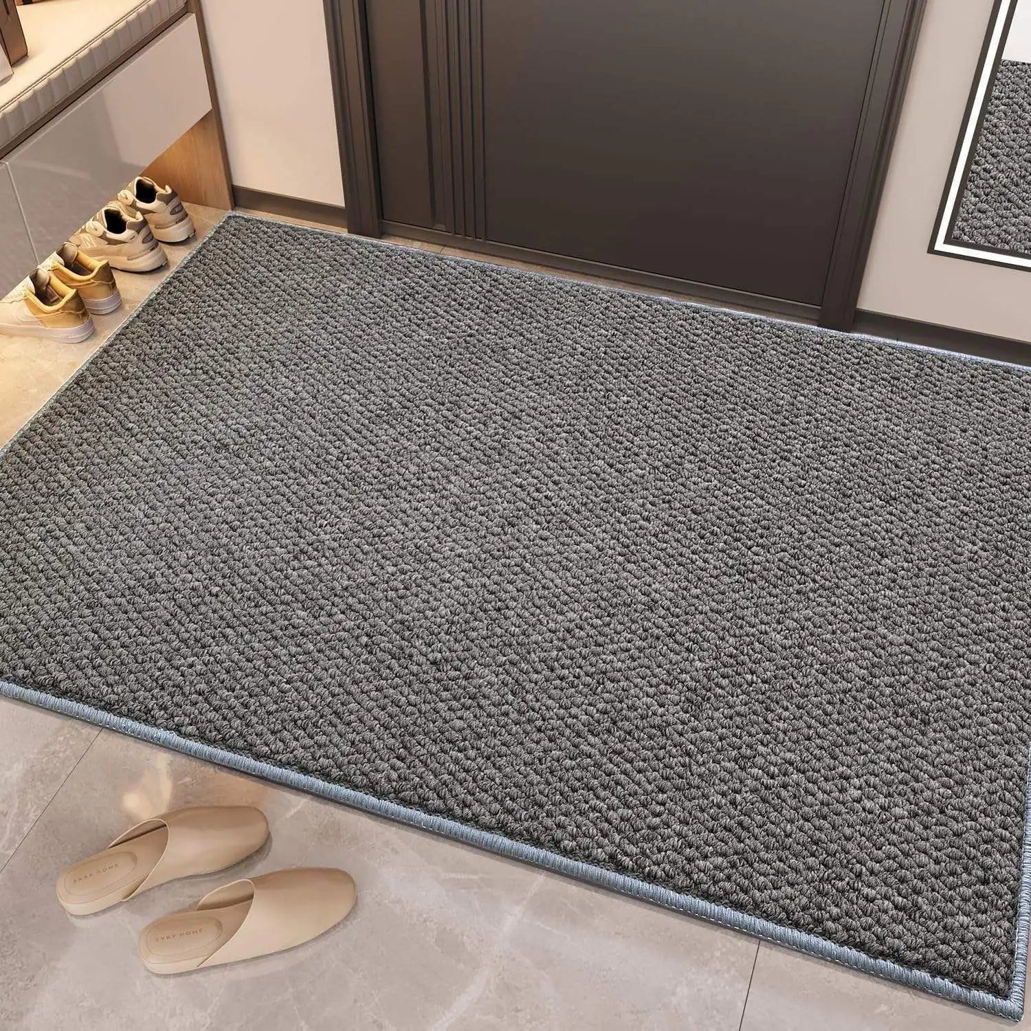 Front Door Mat Outside Entrance Welcome Mat Outdoor Indoor Entryway Rug Non-Slip Washable Doormat