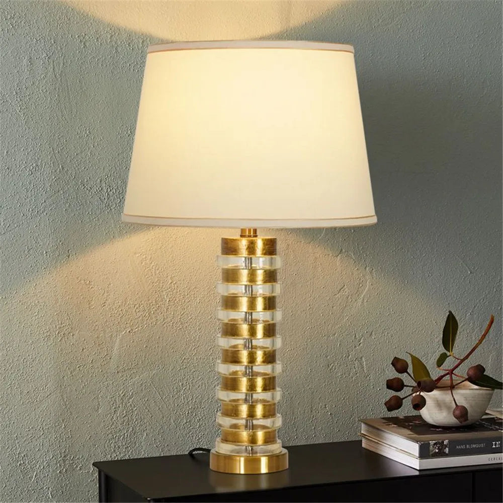 Contemporary Luxury Table Lamp LED American Creativity Living Room Bedroom Study Villa Hotel Bedside Household Desk Light