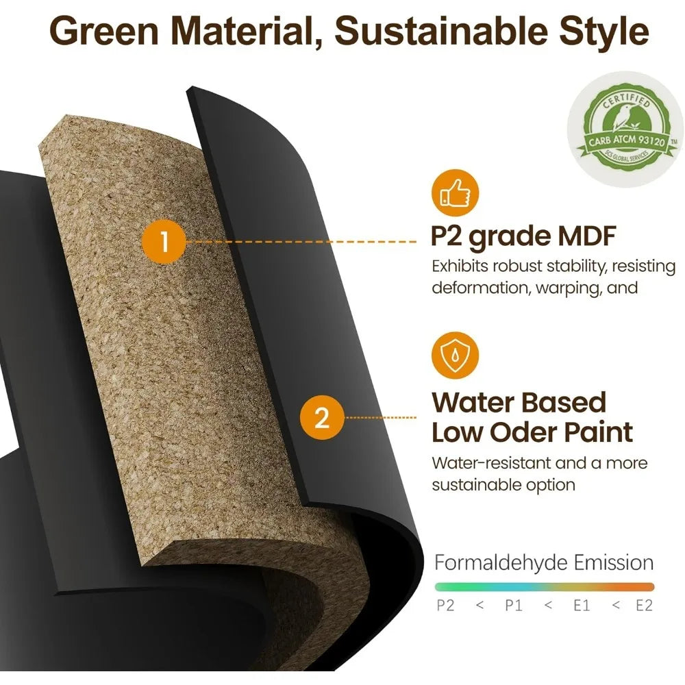 Large Sideboard with Storage, 58 Inch Modern Sideboard Buffet Table Coffee Bar Bar Storage Cabinet with Artistic Carved Handles