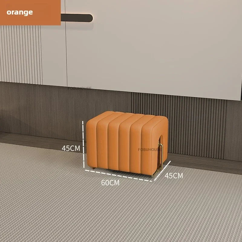 Nordic Luxury Hallway Ottoman Bench – Bedroom End & Shoe Cabinet Bench