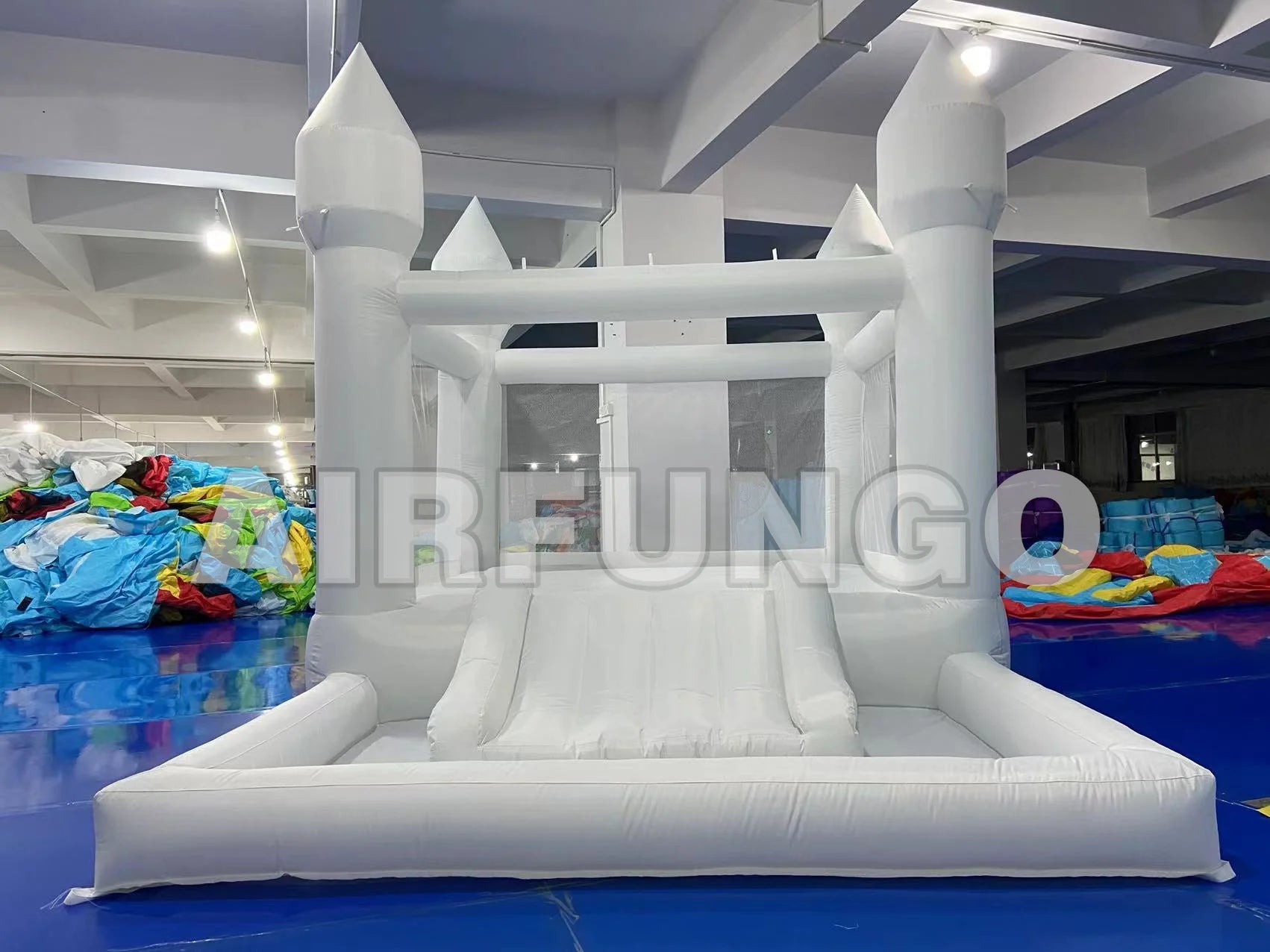 Kids Soft Play Bounce House with Slide & Ball Pit – 9×9×7 ft Inflatable Bouncy Castle