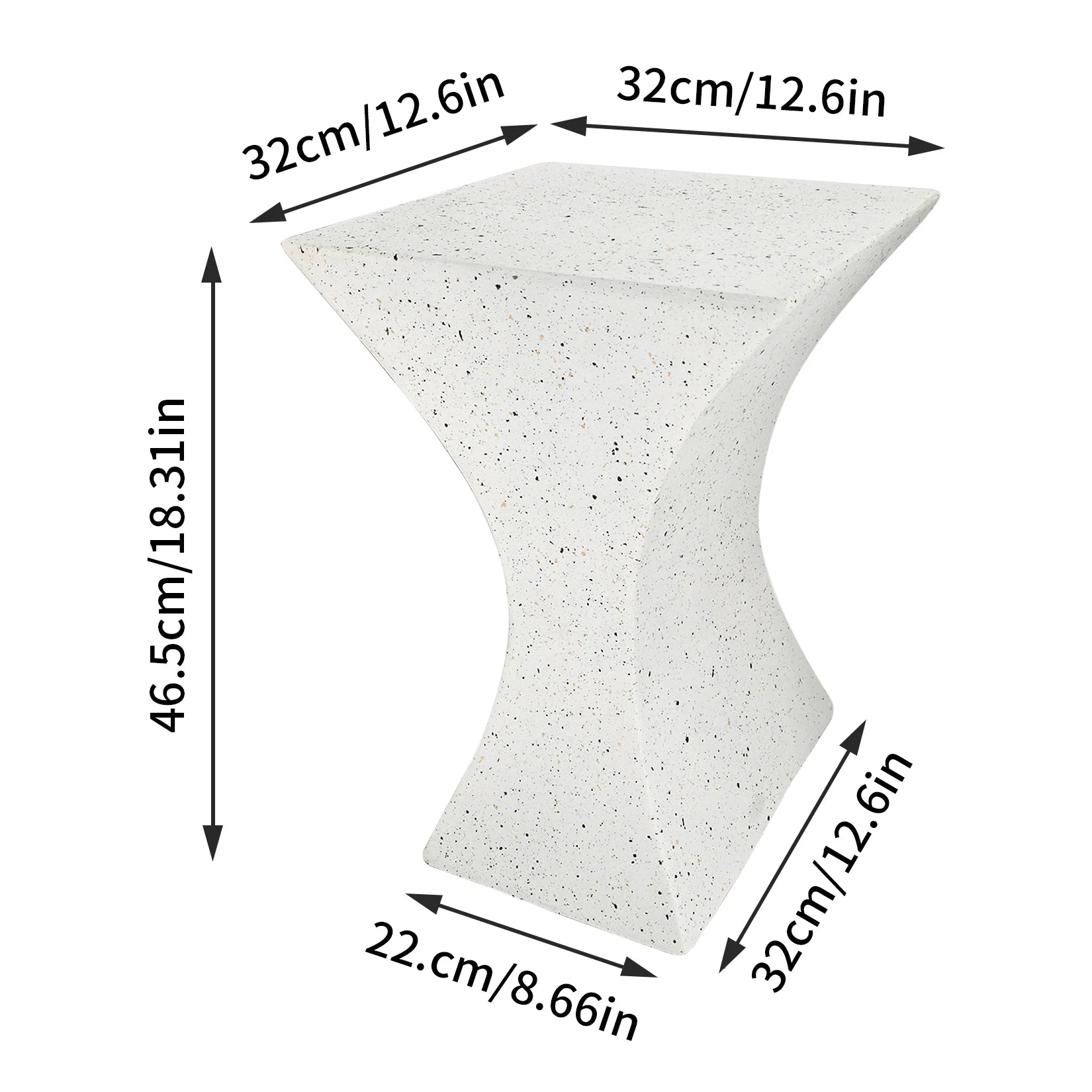 Modern Living Room Sofa Side Indoor End Table Outdoor Accent Table Lightweight Concrete Stool