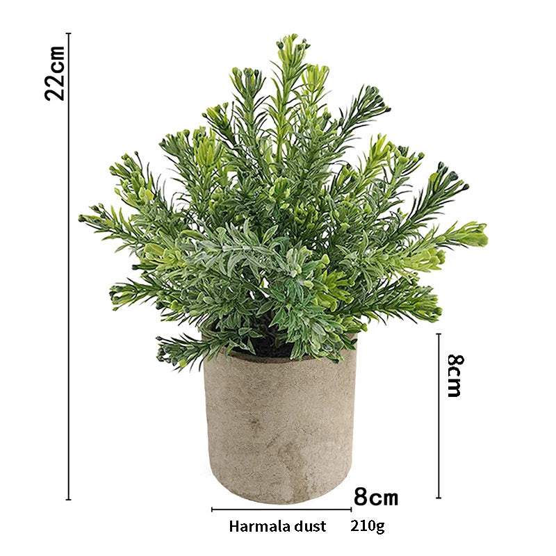 Artificial Plant Potted Eucalyptus Plant Small Fake Flower Bonsai With Pot Mini Plant Desktop Office Home Restaurant Decoration