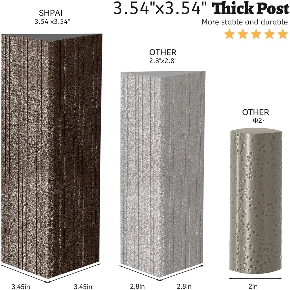 6.5x12FT Hardtop Grill Gazebo, All-Weather Outdoor BBQ Gazebo with 2 Side Shelves and 4 Ceiling Hook, Galvanized Steel Pitched R