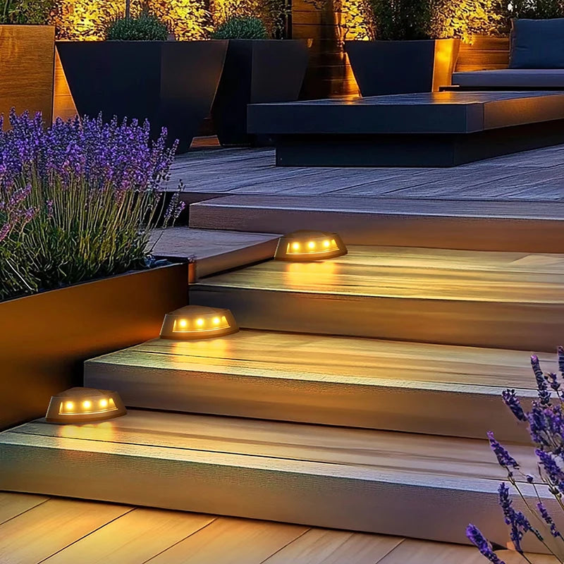 Solar Step Lights for Outside, Stair Light Waterproof IP65, Outdoor for Yard, Porch, Front Door, Patio, Deck