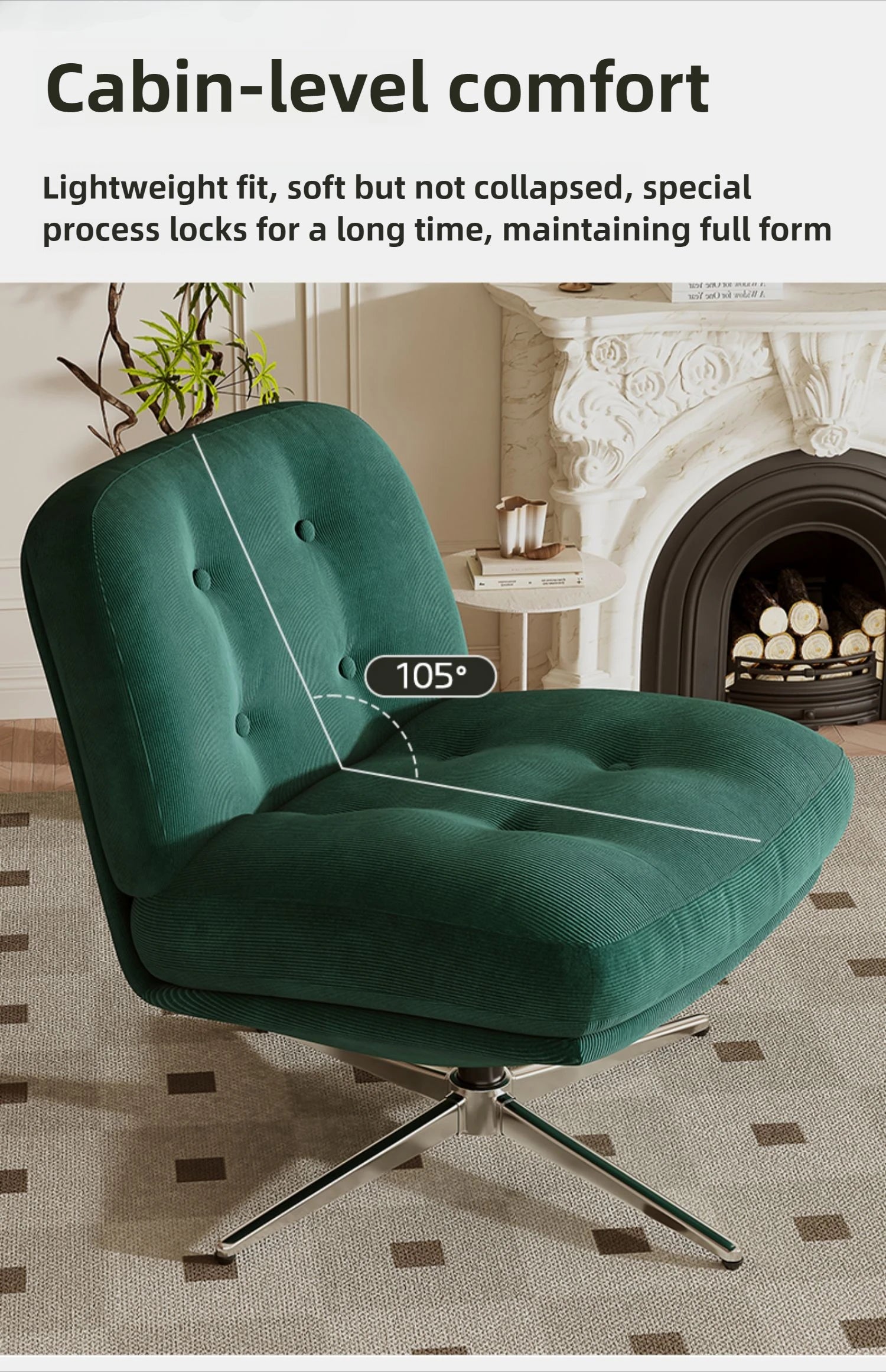 Light Luxury Single Sofa Chair – Bauhaus Medieval Leisure Accent Chair